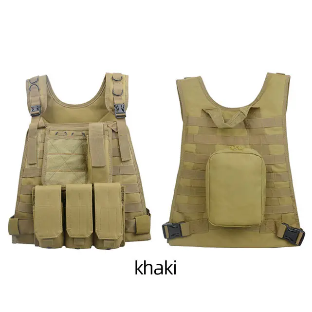 Tactical MOLLE Vest – Adjustable Military-Style Plate Carrier with Pouches